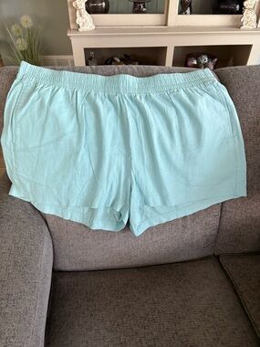 Old Navy Light Aqua Elastic-Waist Athletic Shorts